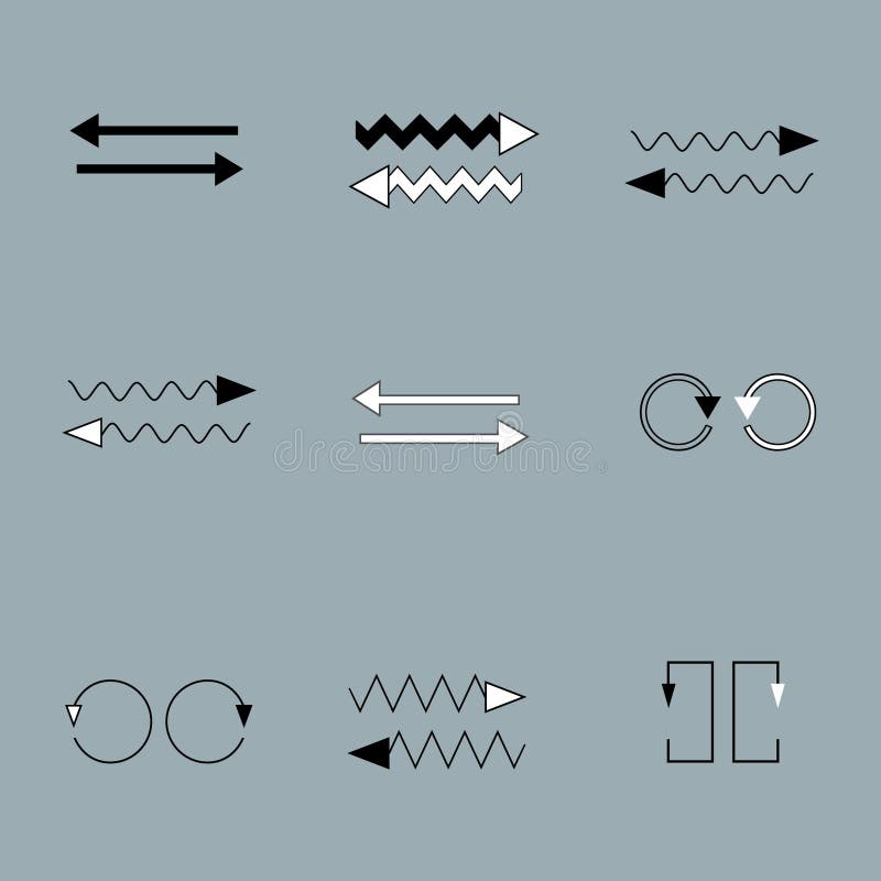 Vector Set of arrows on grey backround stock illustration Vector Set of arrows on grey backround stock illustration