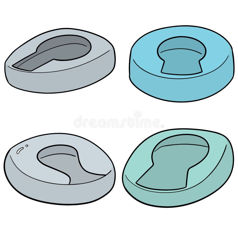 Vector set of bedpan stock vector. Illustration of idea 121026341
