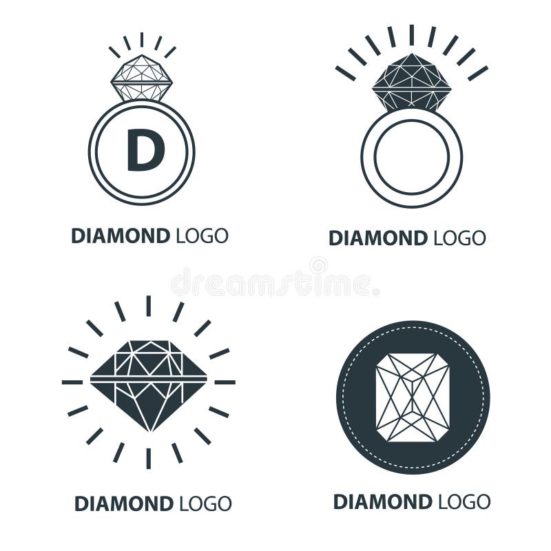 Vector Set of Black Diamond Design Elements Stock Vector - Illustration