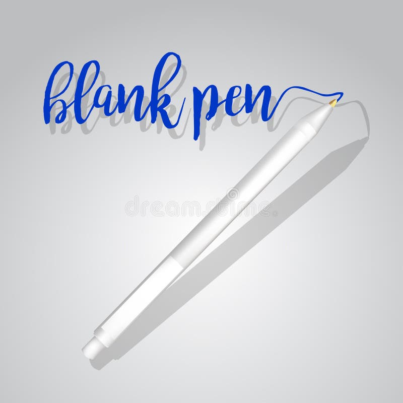 Vector Set of Blank Pen. Template for advertising and corporate identity. Mock Up Template Ready For Your Design. Vector Il vector illustration