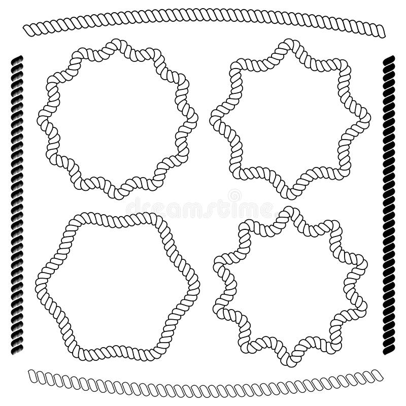 Plaits and braids pattern brushes knitting Vector Image