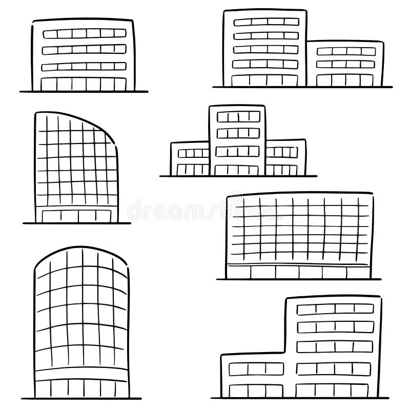 Vector set of building stock vector. Illustration of city - 118138234