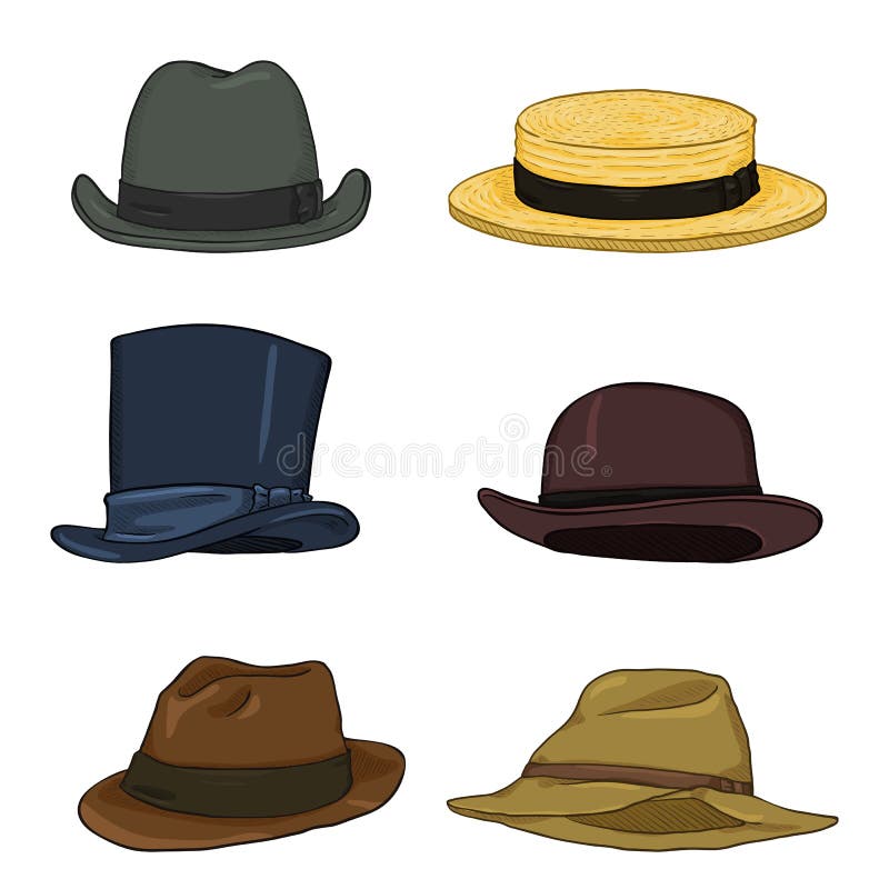 Hats Types Stock Illustrations – 238 Hats Types Stock