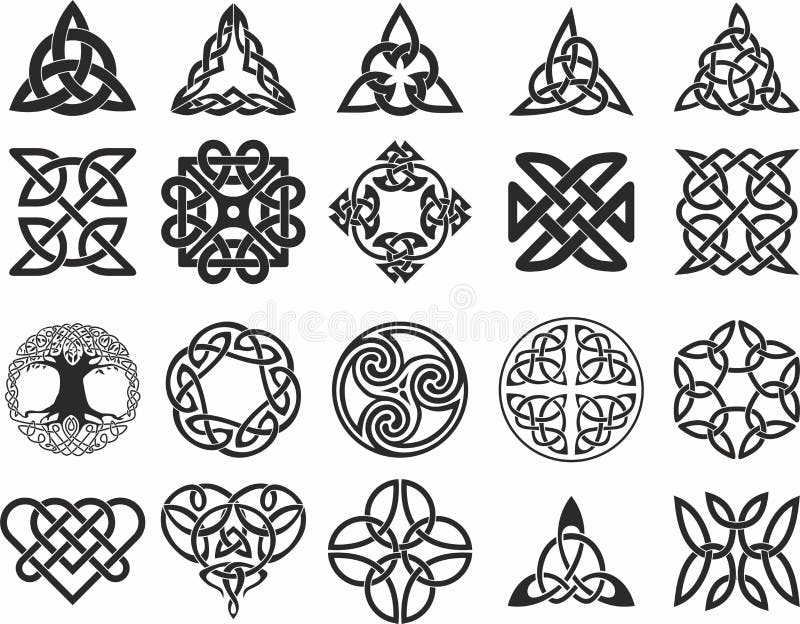 Celtic Symbols Stone Coins And Square With Celtic Symbol Cartoon Set Celtic Icons Stock Vector Illustration Of Jewel Religion 150411731