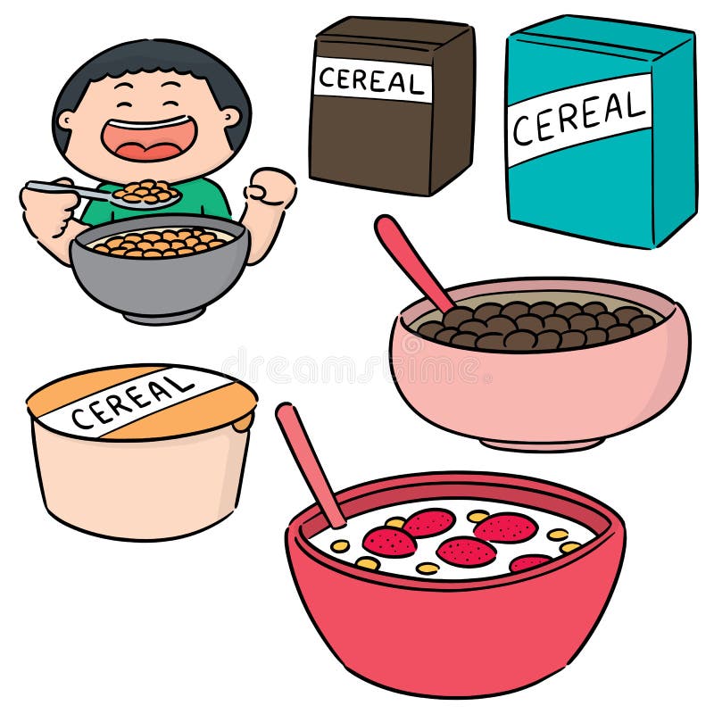 Vector set of cereal stock vector. Illustration of cute 188538335