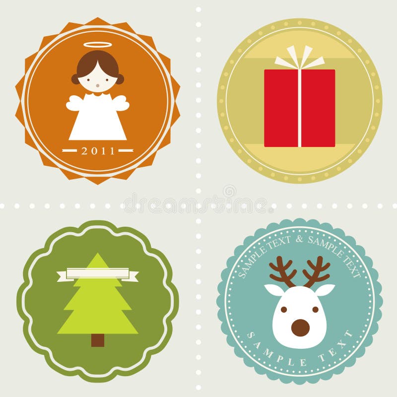Vector set: Christmas labels