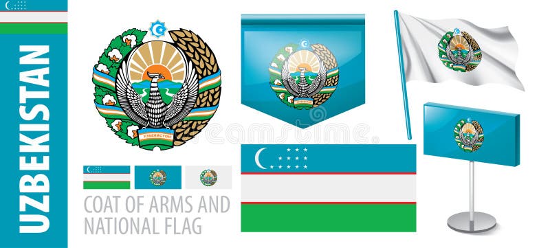 Герб и флаг Узбекистана