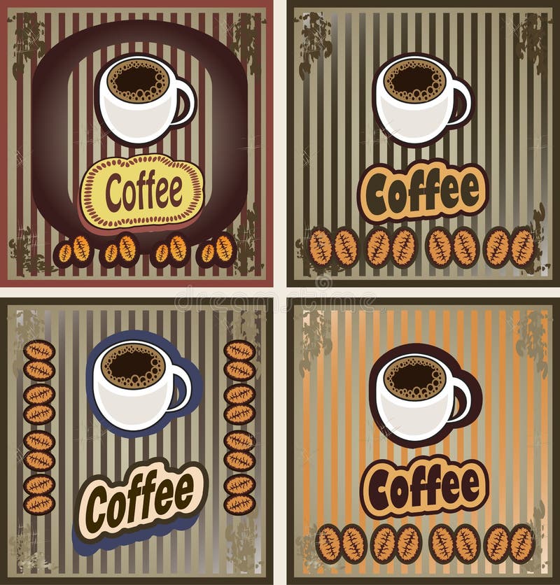 Download Vector Set Of Coffee Banners For Restaurants Cafes Bars Stock Illustration - Illustration of ...