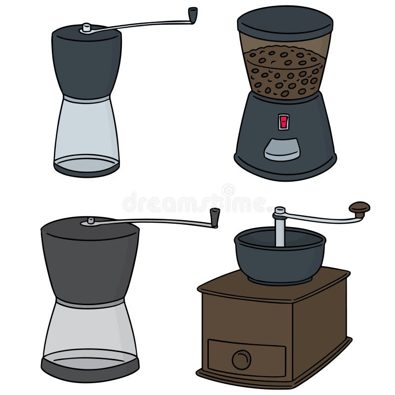 Hand Drawn Manual Coffee Grinder. Vector Sketch Stock Vector