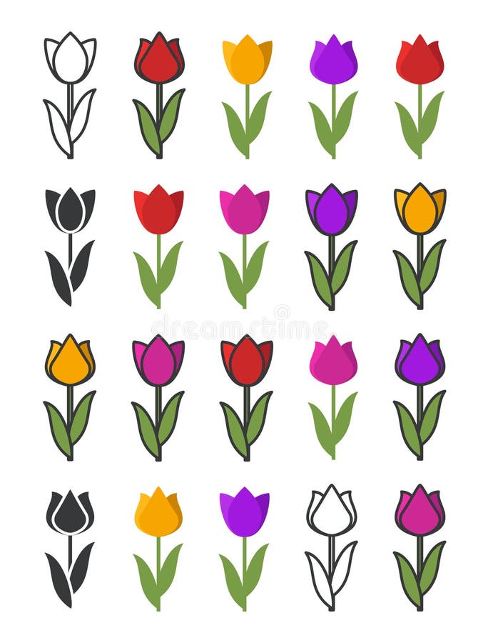 Tulips stock vector. Illustration of bunch, fresh, colorful - 14391269