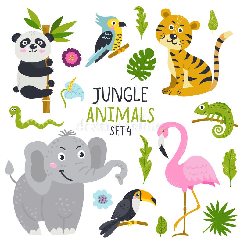 Jungle Animals Set Stock Illustrations – 12,607 Jungle Animals Set Stock  Illustrations, Vectors & Clipart - Dreamstime