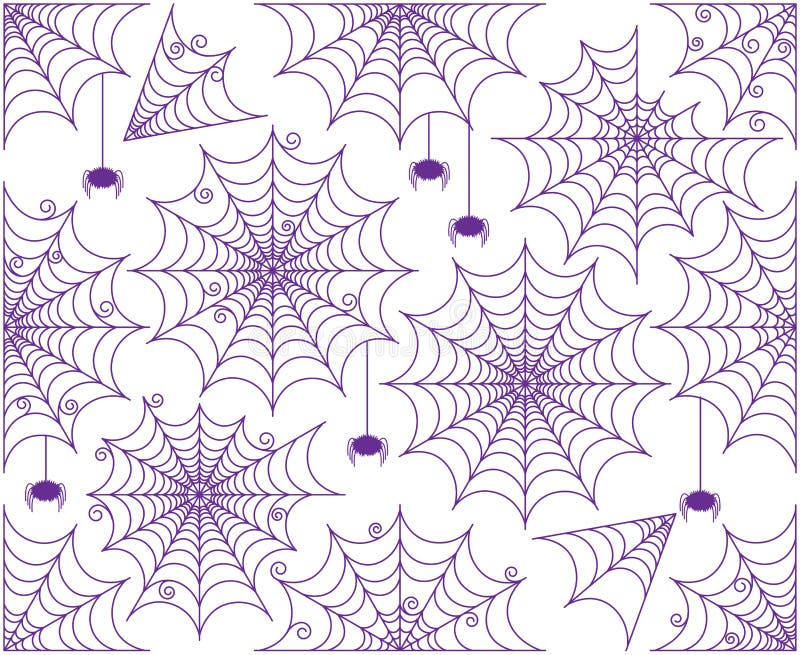 Vector Set of Cute and Creepy Spiderwebs or Cobwebs. Spiderwebs vectors
