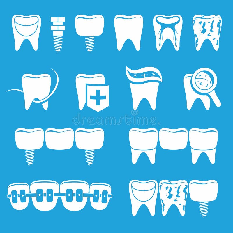 Vector set of dentist icons