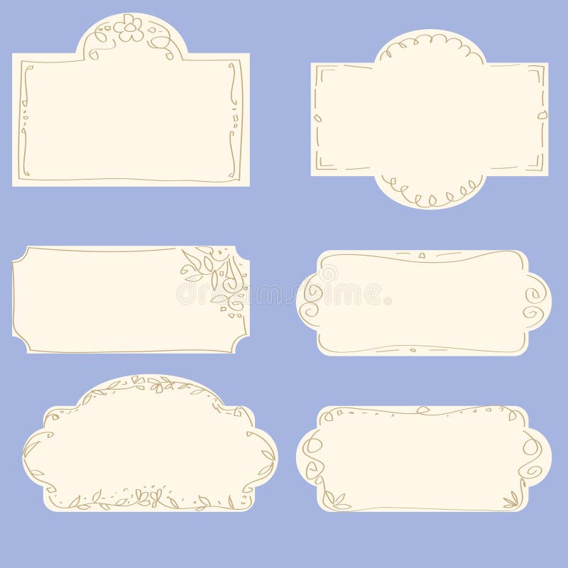 Set of doodle frames