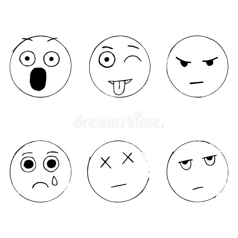 Free Vector  Hand drawn sad emoji illustration