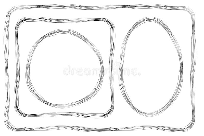 Set of Frame, Multiple Lines, for Certificate, Placard and other stock illustration