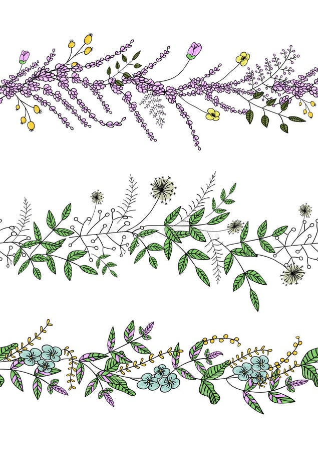 Vector Set of Garden Plant Pattern Brushes with Stylized Lavender, Forget-me-not, Basil, Dandelion. Hand Drawn Cartoon Style Stock Vector - Illustration of dandelion, green: 145150726 Vector Set Of Garden Plant Pattern Brushes With Stylized Lavender, Forget-Me-Not, Basil, Dandelion. Hand Drawn Cartoon Style Stock Vector - Illustration Of Dandelion, Green: 145150726