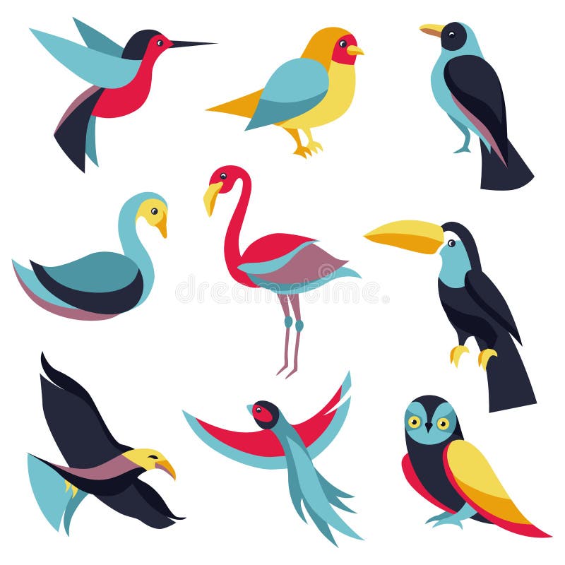 Vector set of logo design elements - birds signs royalty free illustration Vector set of logo design elements - birds signs royalty free illustration