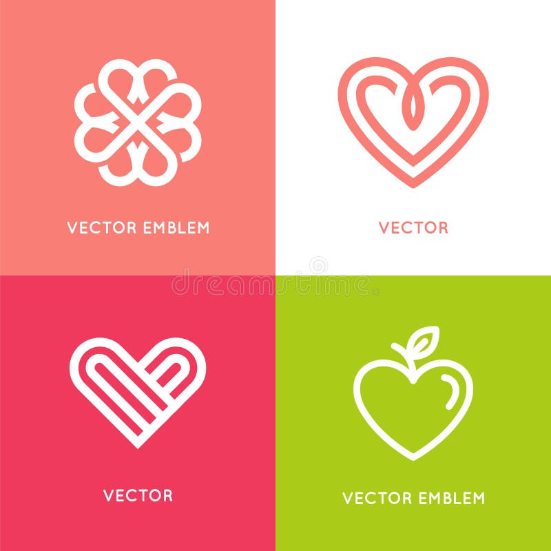 Vector set of logo design elements and templates