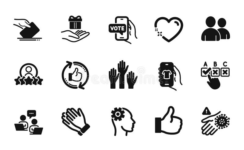 Vector set of Loyalty program, Users and Engineering icons simple set. Vector royalty free illustration