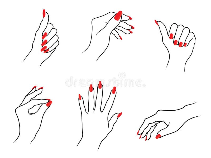 Premium Vector | Love hands outline vector and hand drawn loving hands with  black nails