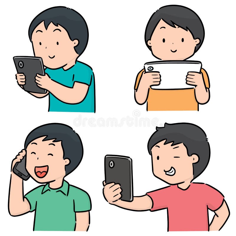 Vector Of Smartphone Charging Stock Vector - Illustration of doodle