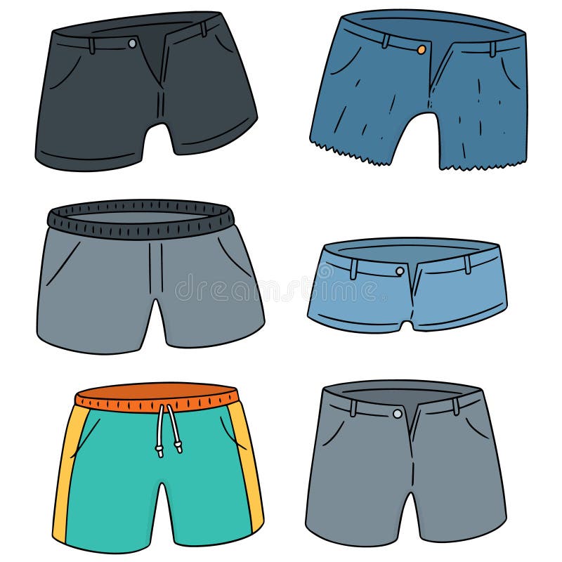 Vector set of shorts stock vector. Illustration of apparel - 117627802