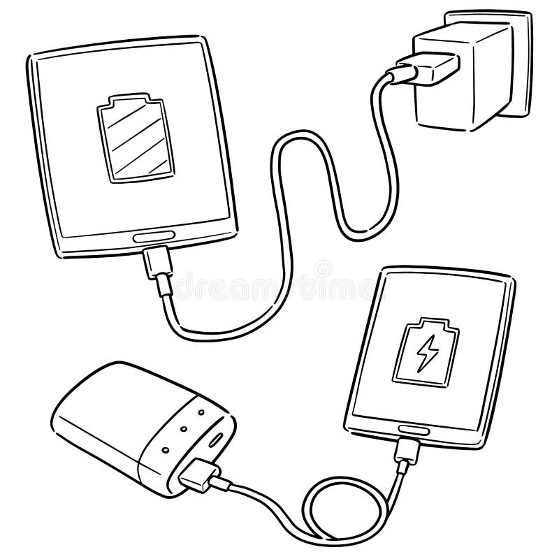 Phone Charging Cartoon Stock Illustrations 404 Phone Charging Cartoon