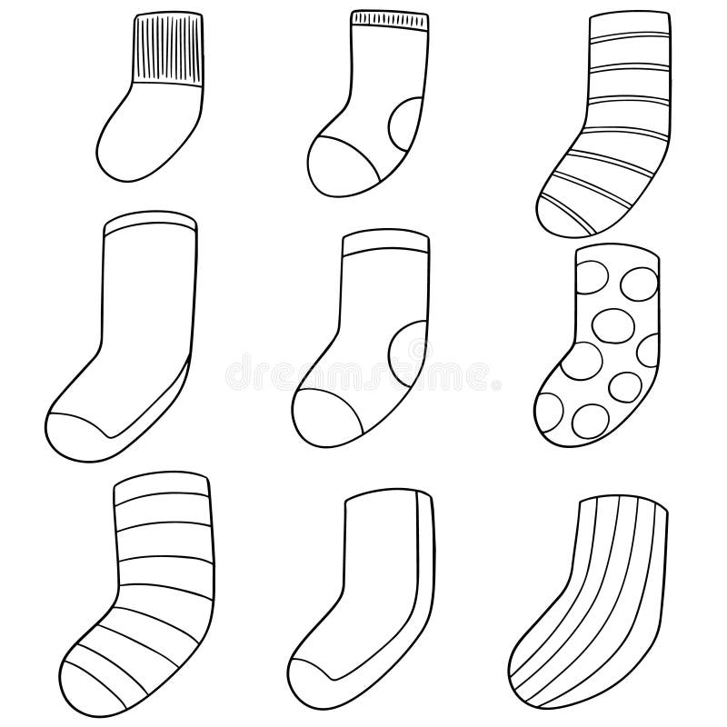 Vector set of socks stock vector. Illustration of hand - 144515952