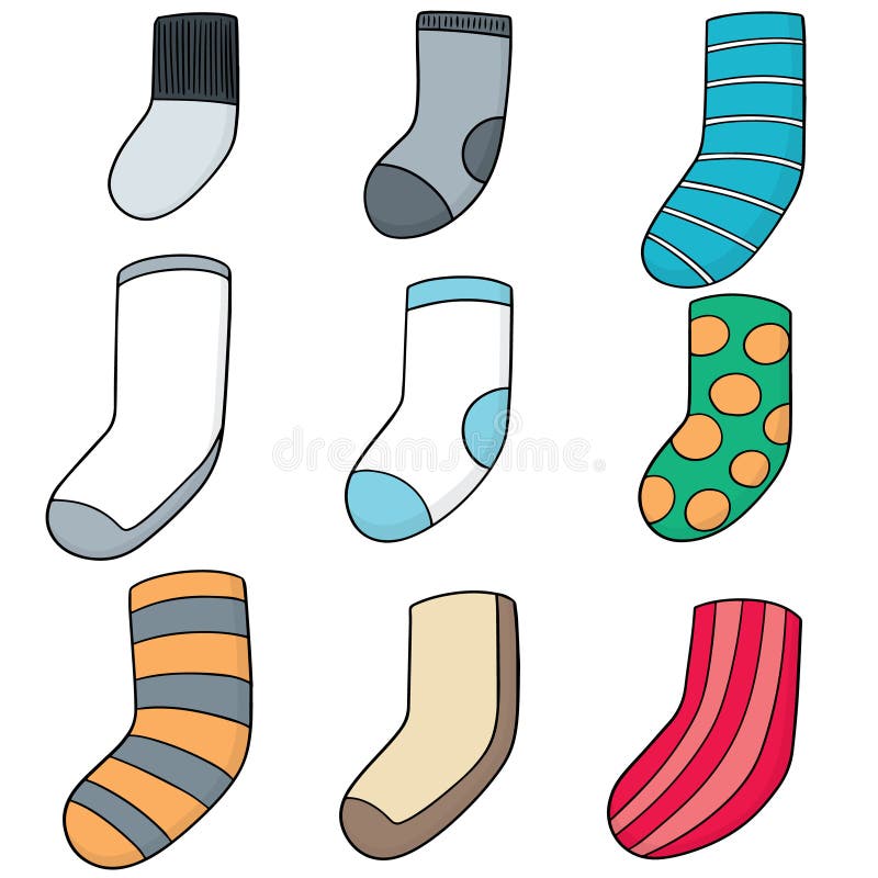 Vector set of socks stock vector. Illustration of hand - 144515952