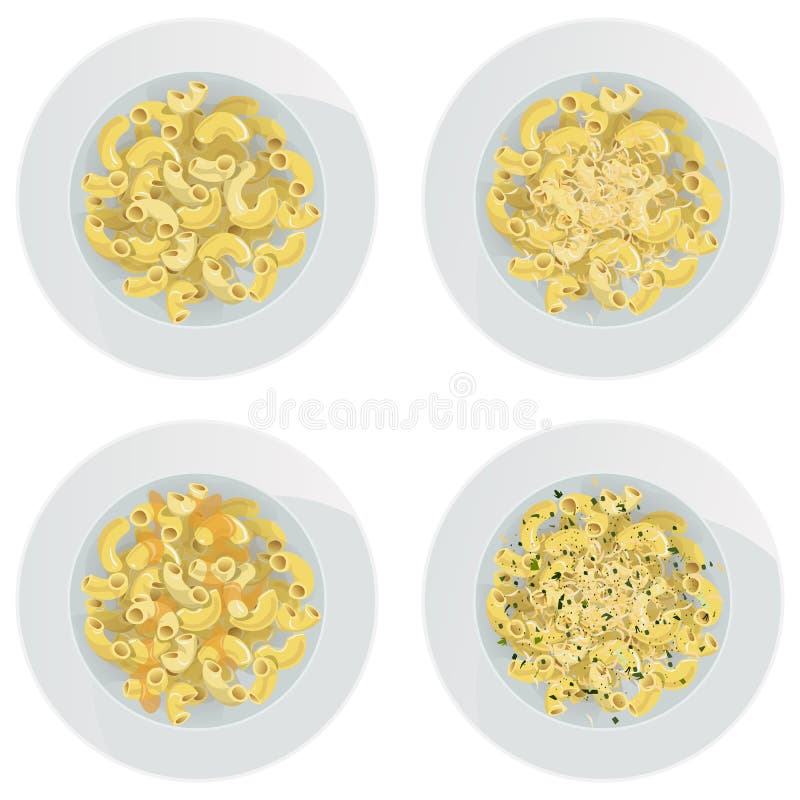 Elbow Pasta Icon, Realistic Style Stock Vector Illustration of