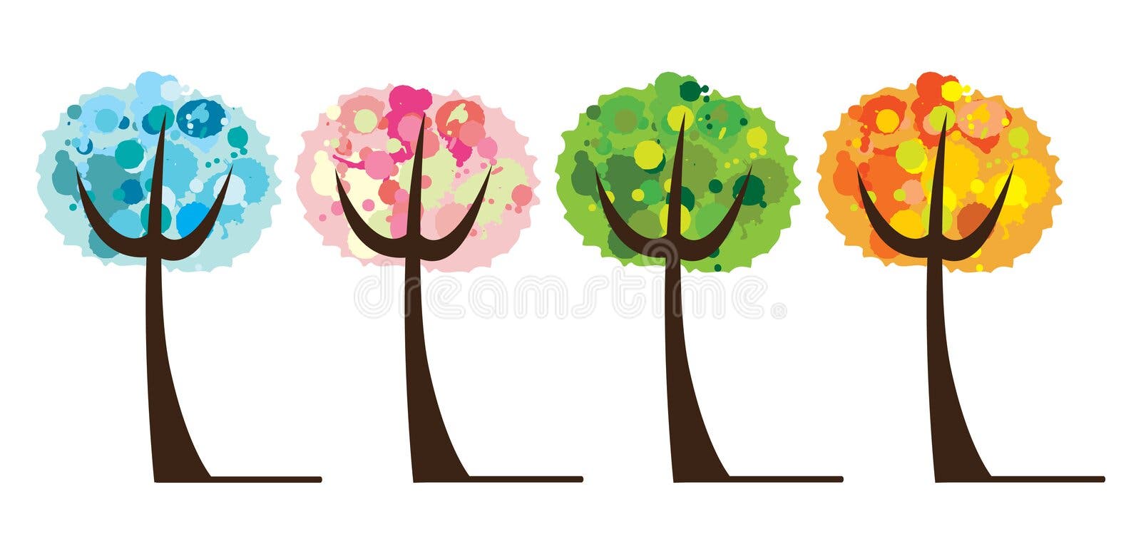 Love seasons stock vector. Illustration of spring, drawing 15306776