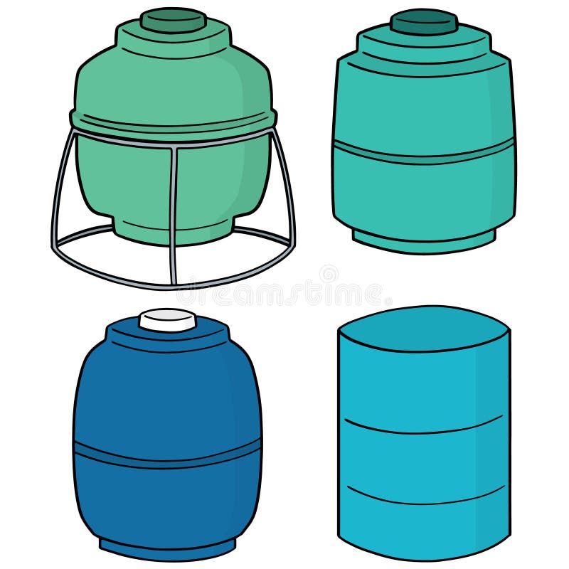 Vector Set of Water Storage Tank Stock Vector - Illustration of drawn,  decoration: 107026602