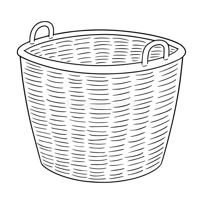 Vector of wicker basket stock vector. Illustration of decorative