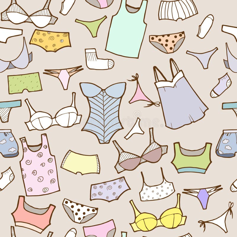 Vector Set with Woman Panty and Lingerie Stock Vector - Illustration of ...