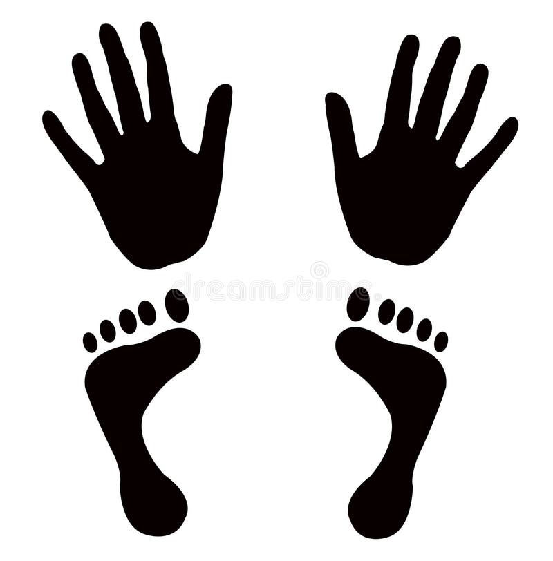 Vector shapes hands feet