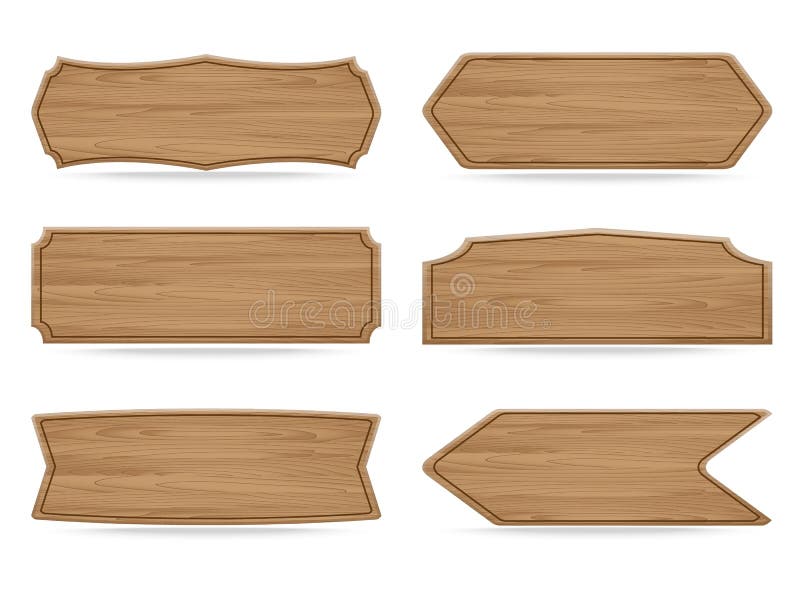 Vector shapes wooden sign board