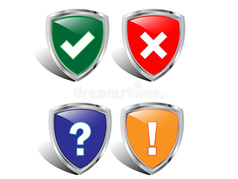 Vector shields icon for web.