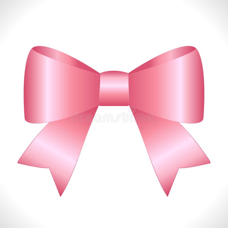 Vector Shiny Pink Satin Gift Bow Stock Vector Illustration of gift