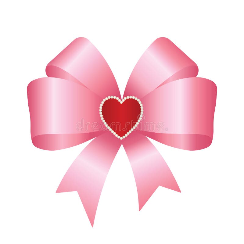 Vector Shiny Pink Satin Gift Bow Stock Vector - Illustration of holiday ...
