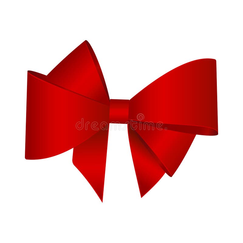 Vector Shiny Red Satin Gift Bow Stock Vector Illustration of golden