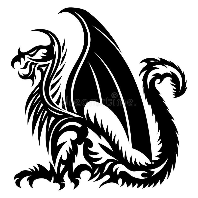 Celtic Dragon Wings Tattoo Stock Illustrations – 101 Celtic Dragon ...