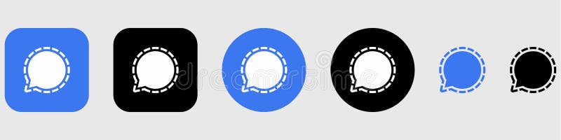 Vector Signal App Logo Set Vector Signal App Icon Bundle Editable SVG PNG Transparenter Hintergrund Premium Social Media Design fo vektor abbildung