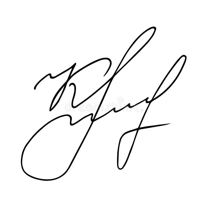 Vector Signature. Autograph Hand Drawn. Scrawl Signature. Handwritten  Autograph. Handwriting Scribble by Pen Stock Vector - Illustration of  background, form: 231572387