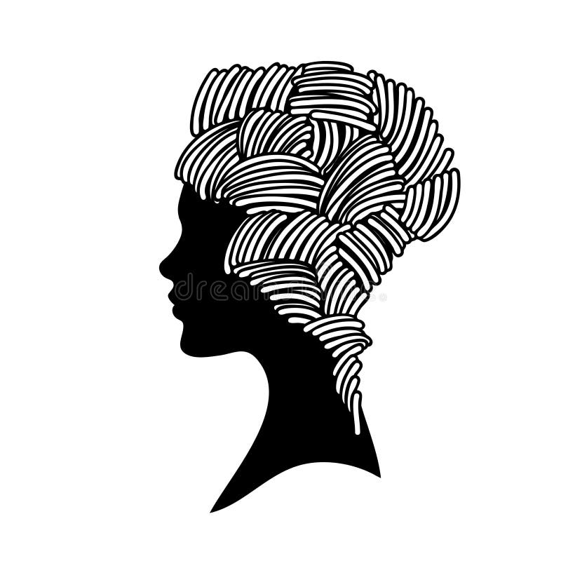 Download Tattoo Silhouette Portrait Woman Stock Illustrations ...