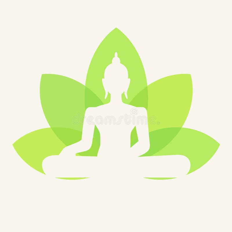 Vector Silhouette of Buddha sitting stock illustration Vector Silhouette of Buddha sitting stock illustration