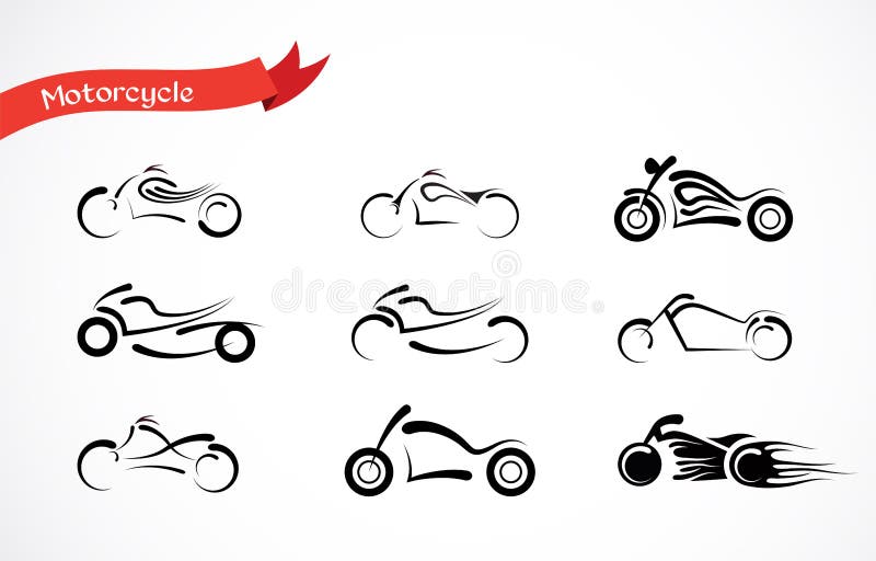 Vector Silhouette of classic motorcycle vector illustration Vector Silhouette of classic motorcycle vector illustration