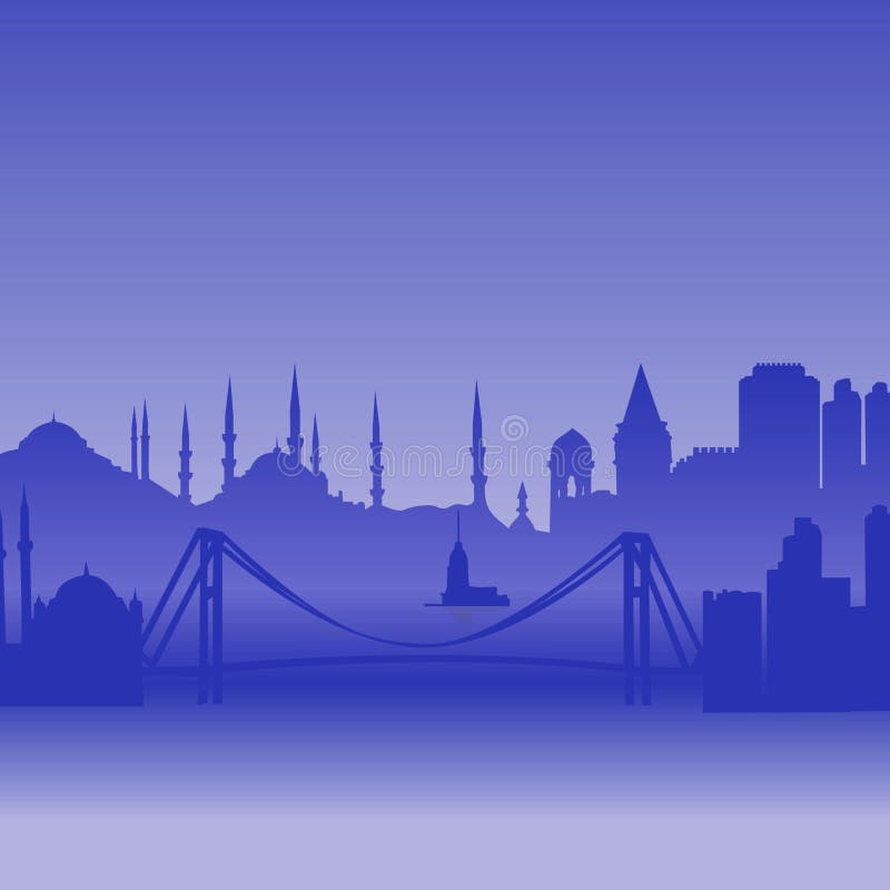 Vector silhouette of Istanbul
