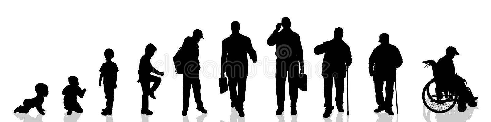 Silhouette Age Progression Stock Illustrations 63 Silhouette Age