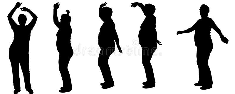 Vector Silhouette of a Old Woman. Stock Vector - Illustration of shop ...